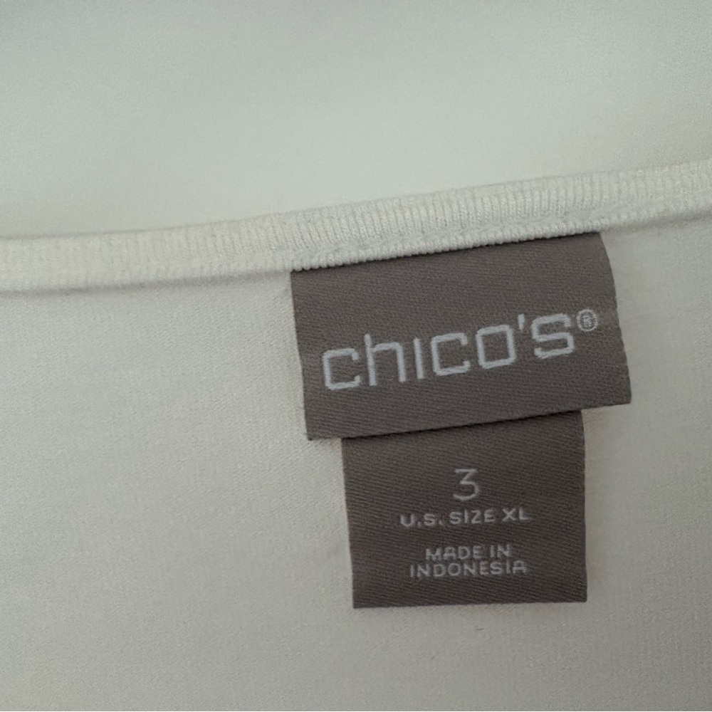 Chico’s Floral Long Sleeve Top XL/3 - Picture 8 of 9